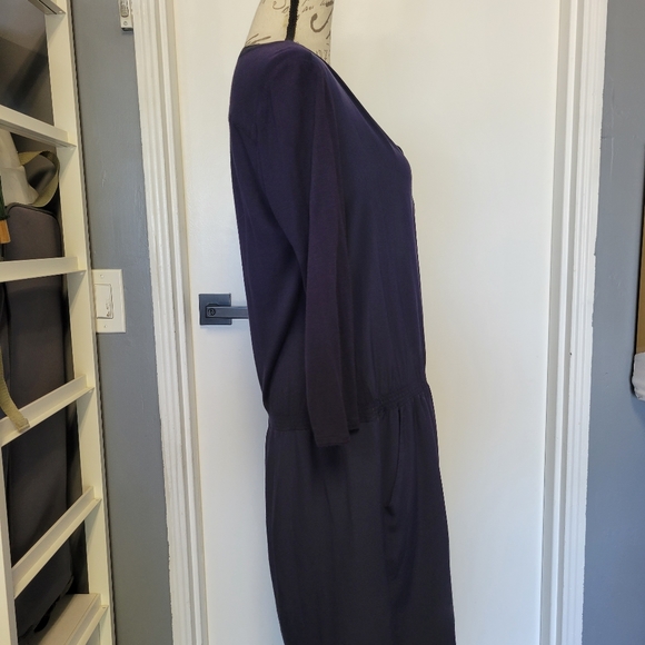 Tibi Silk Blend Navy Long Sleeve Casual Streetwear Drop Waist Dress Size‎ S - Picture 4 of 8